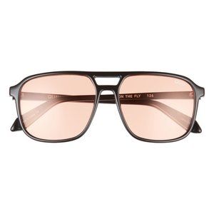 QUAY // ltd ed jlo collab tortoise brow bar reflective lens aviator shields Buy Quay Australia X JLO Hindsight Sunglasses in Tortoise  main image 4